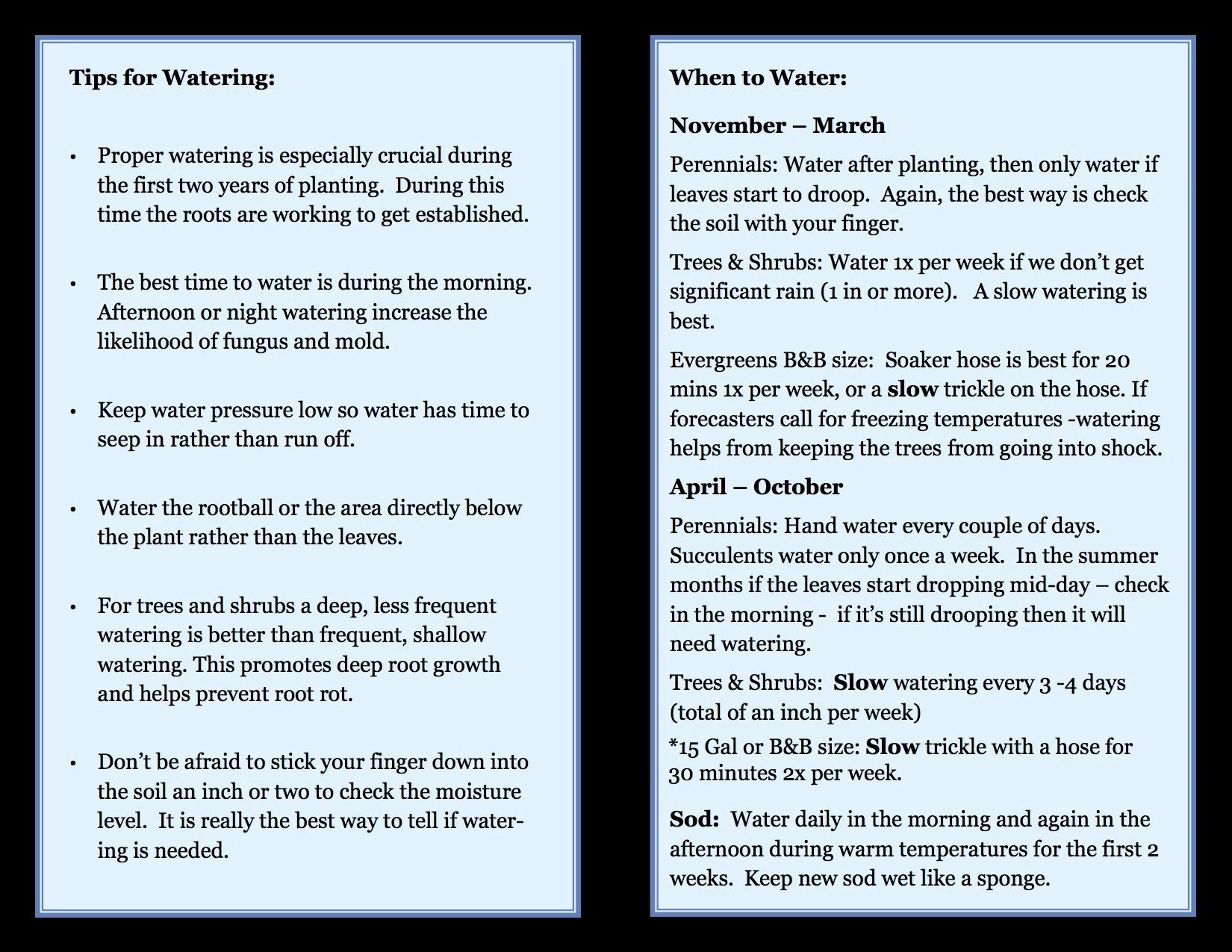 Planting Resources — Garden Supply Co.