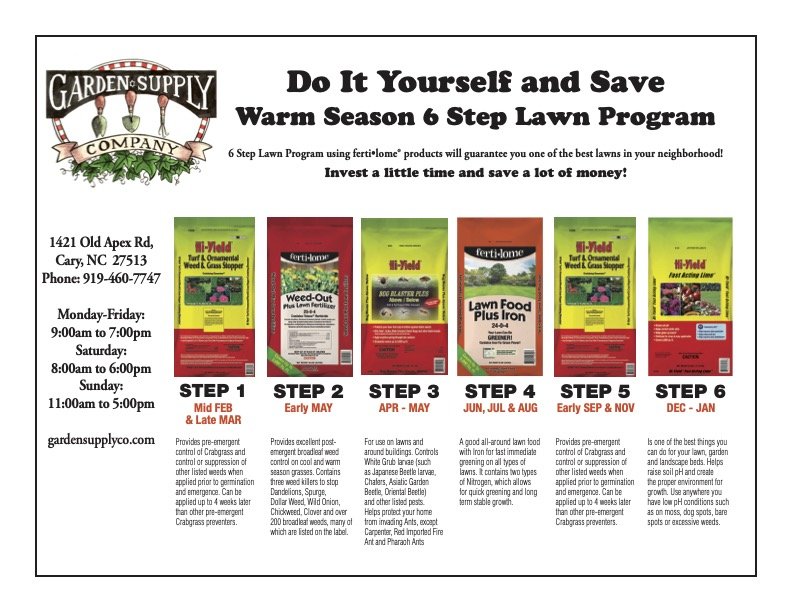Warm Season 6 Step Lawn Program