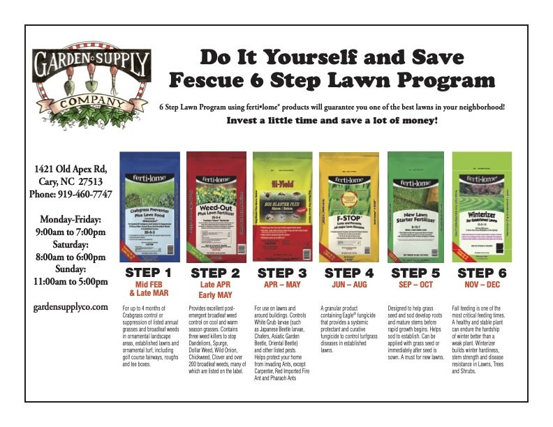 Fescue 6 Step Lawn Program