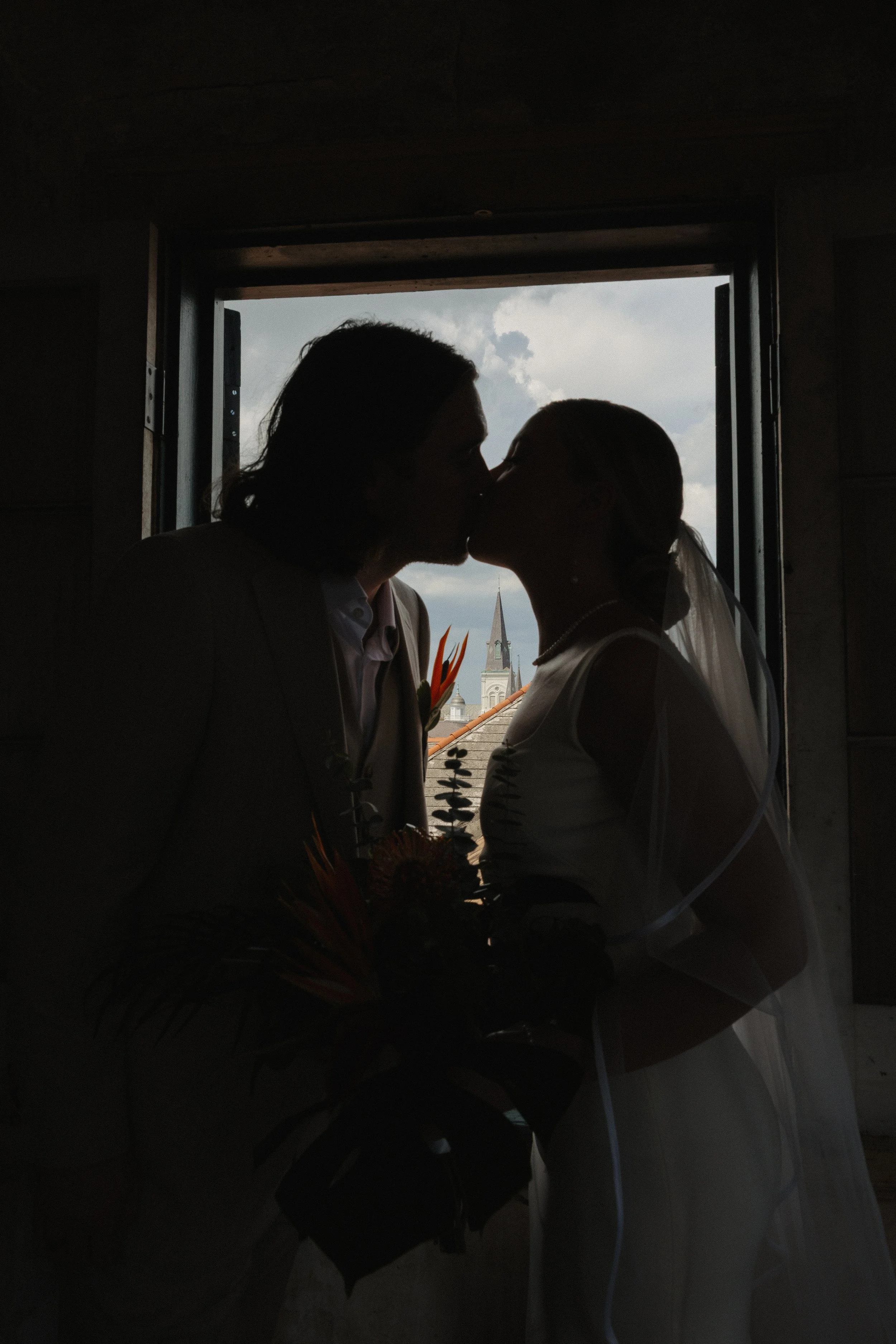 bridal portraits in napoleon house wedding new orleans LA