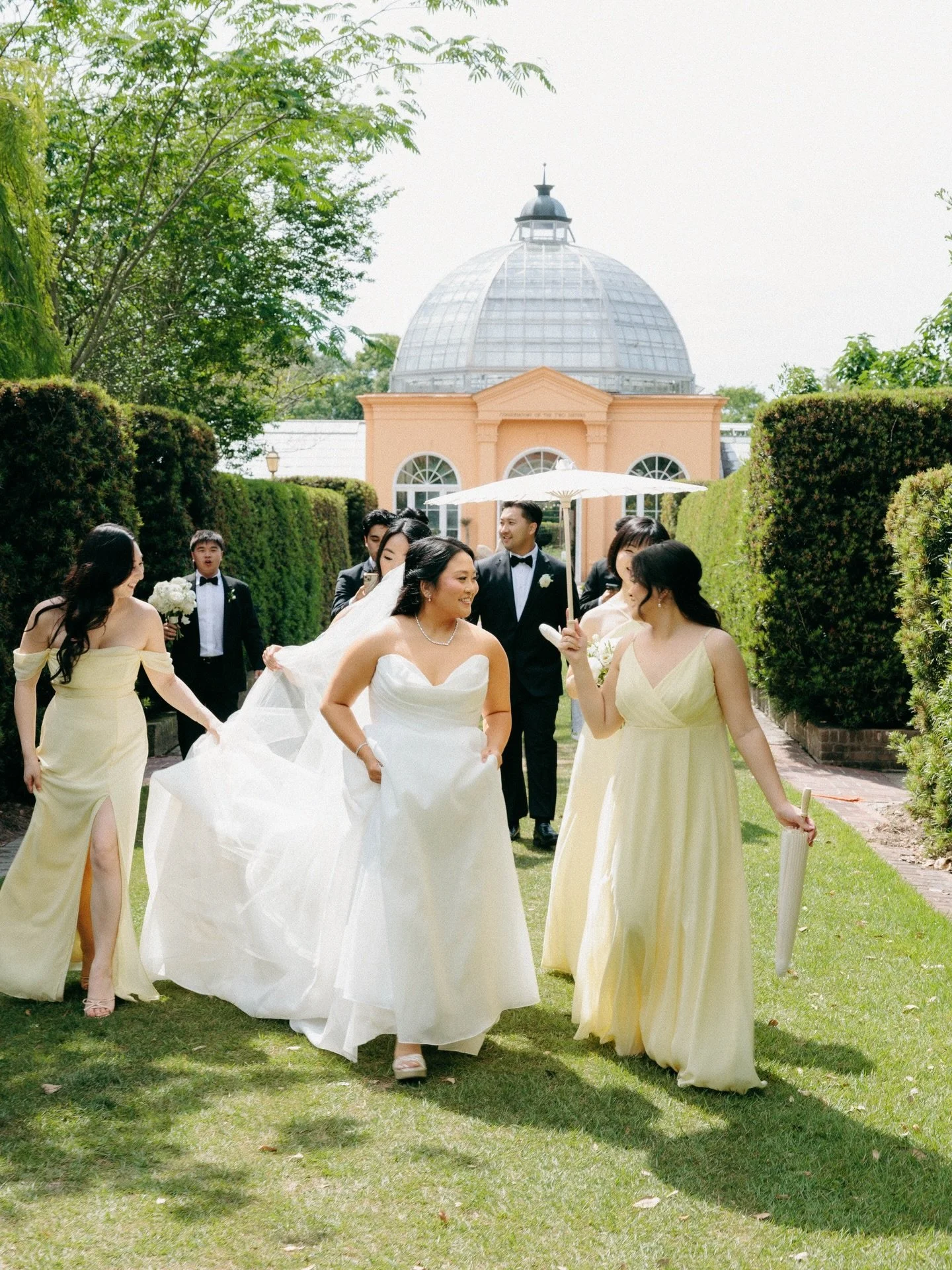 White dress by day, &aacute;o d&agrave;i by night. One celebration, two beautiful traditions 💛