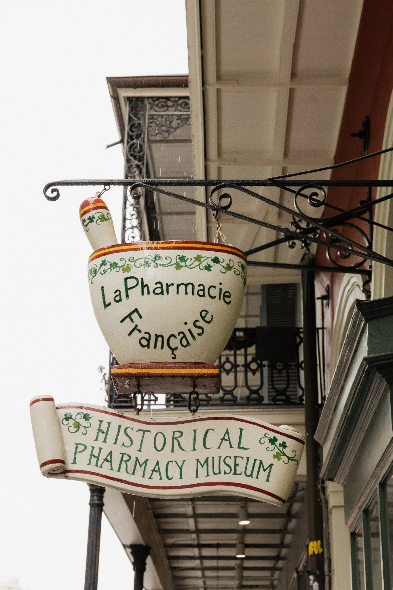 New Orleans Pharmacy Museum sign in the French Quarter