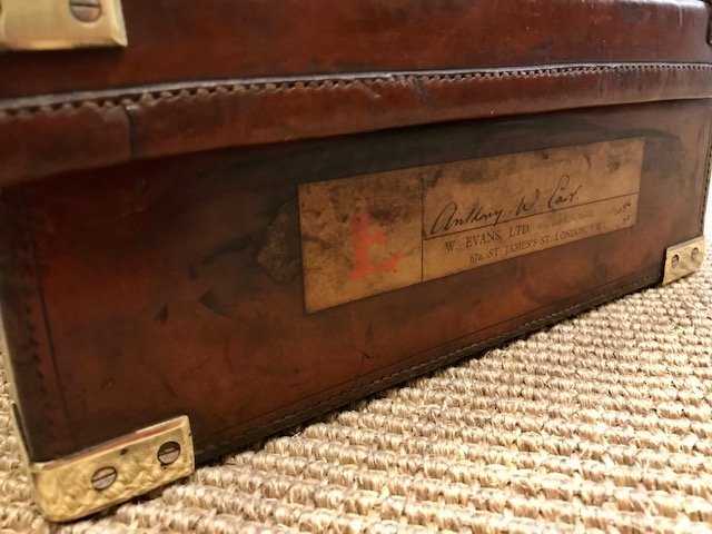 Canvas and Leather Brass Bound Cartridge Case - Bruce of Ballater