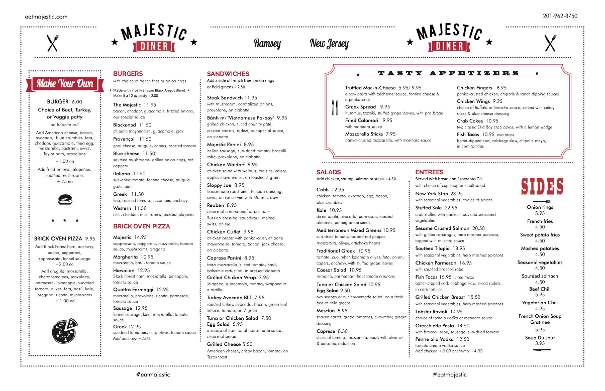 In House Menu Design