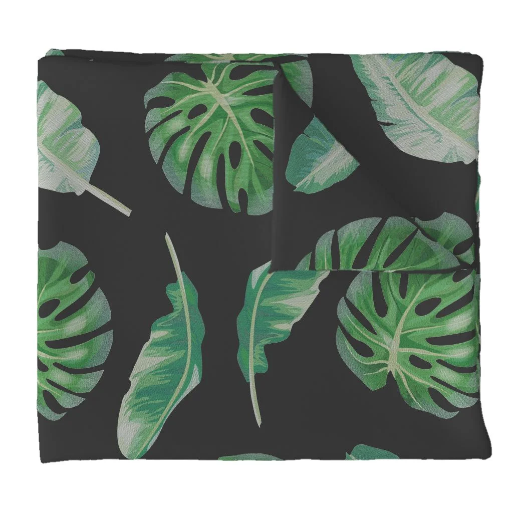 Monstera Duvet Cover | The Patternbase Textile Design Studio #patternbase #textiledesign #chicagodesign #surfacedesign #printlicensing #textilestudio