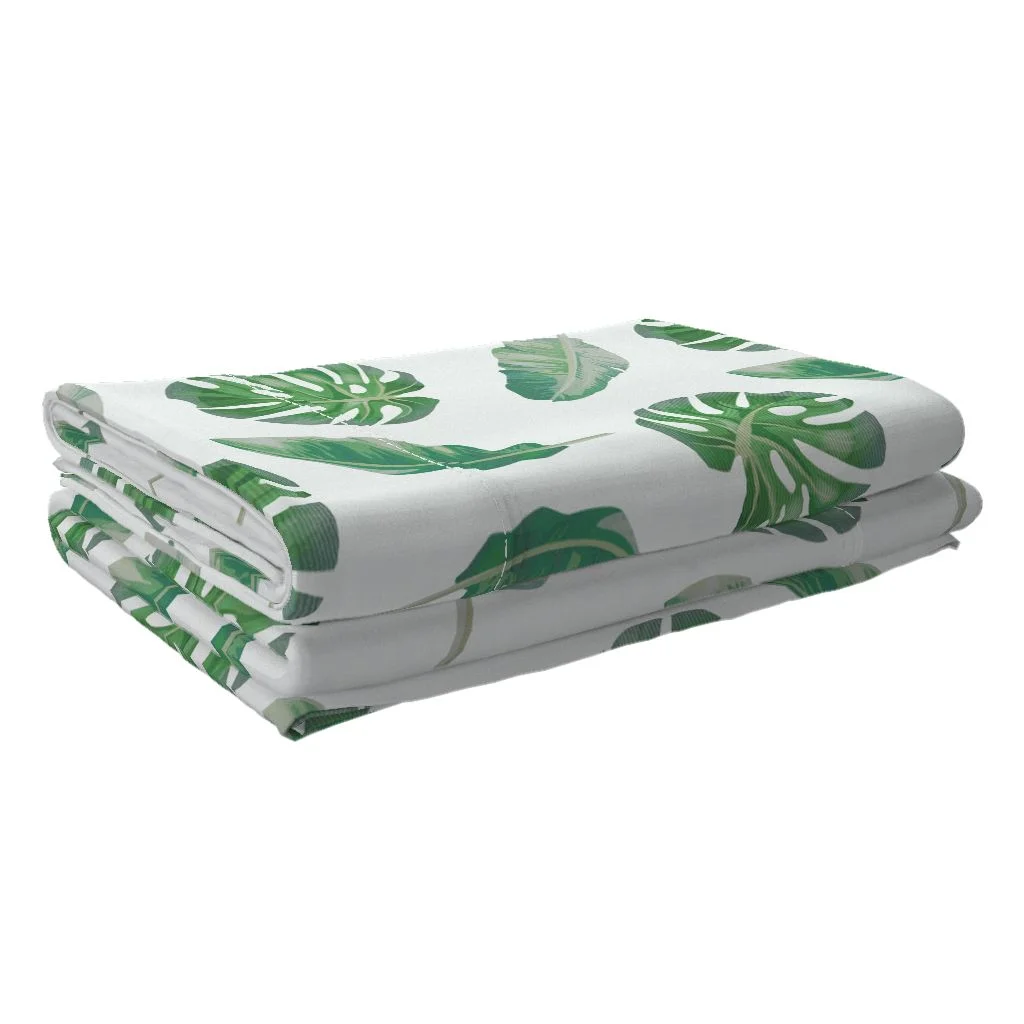 Monstera Sheet Set | The Patternbase Textile Design Studio #patternbase #textiledesign #chicagodesign #surfacedesign #printlicensing #textilestudio