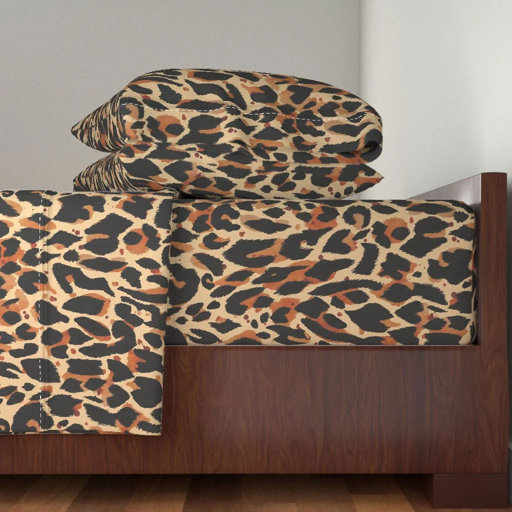 Leopard Sheet Set | The Patternbase Textile Design Studio #patternbase #textiledesign #chicagodesign #surfacedesign #printlicensing #textilestudio