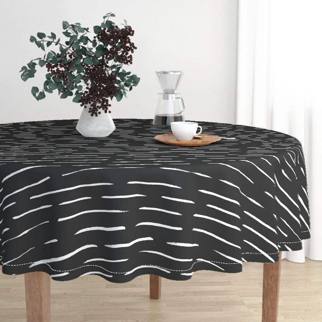 Birchwood Round Tablecloth | The Patternbase Textile Design Studio #patternbase #textiledesign #chicagodesign #surfacedesign #printlicensing #textilestudio