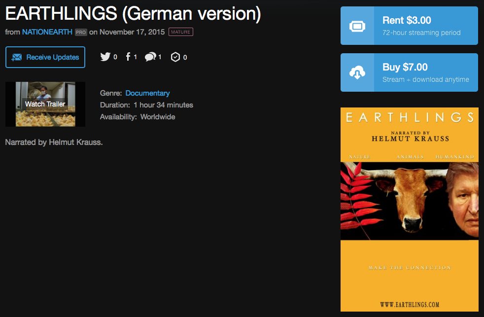 Earthlings German Vimeo