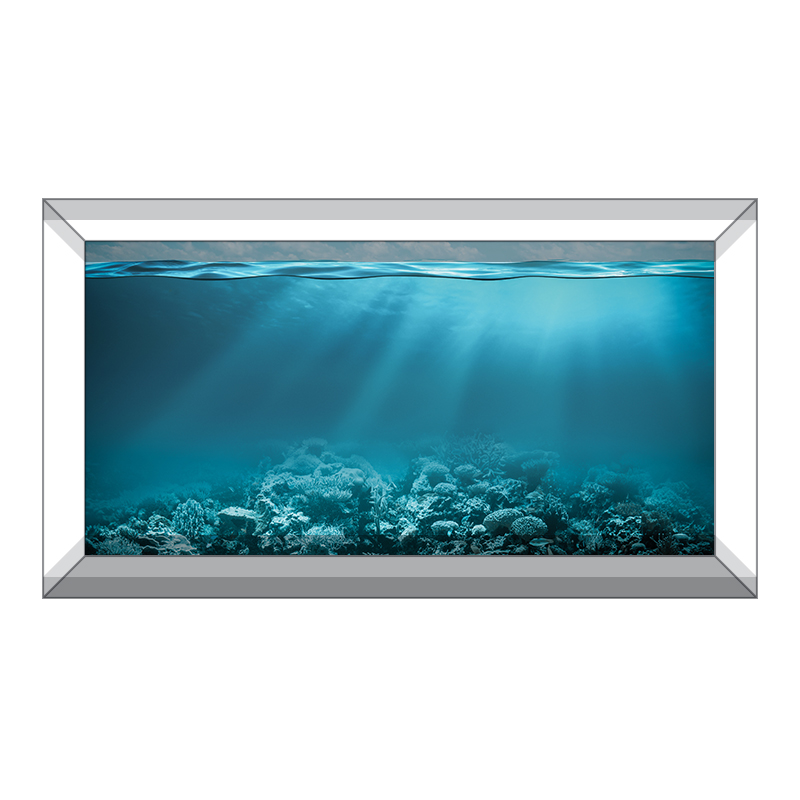 AWERT Durable Polyester Undersea Ocean Floor Aquarium Background Tropical Tank Background 