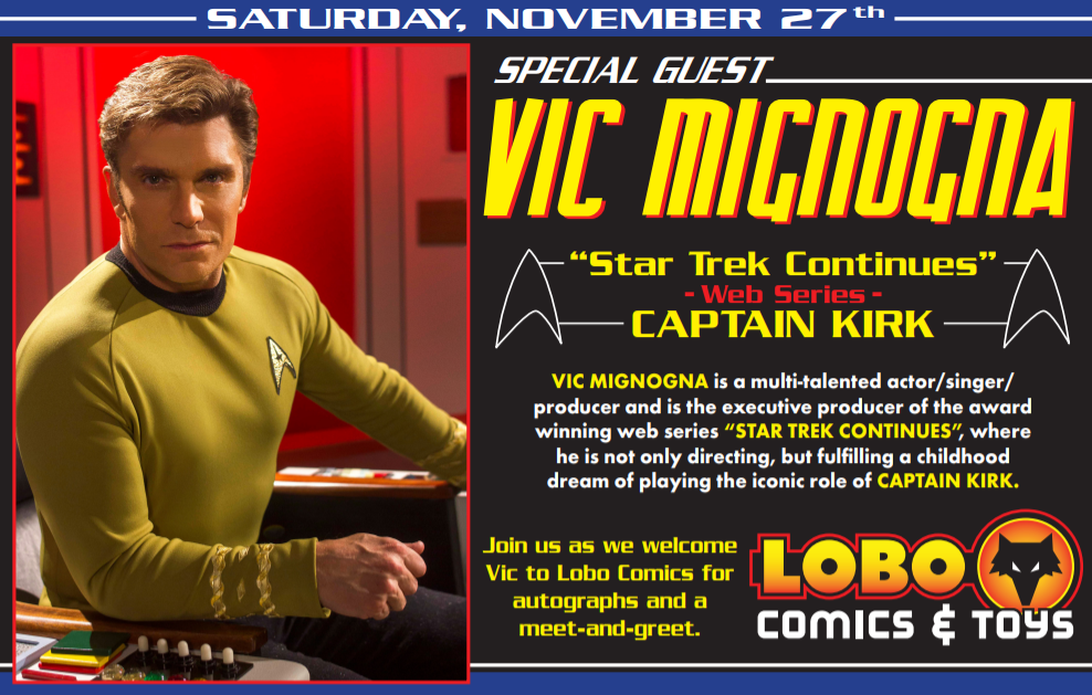 We are welcoming Vic Mignogna to Lobo Comics!