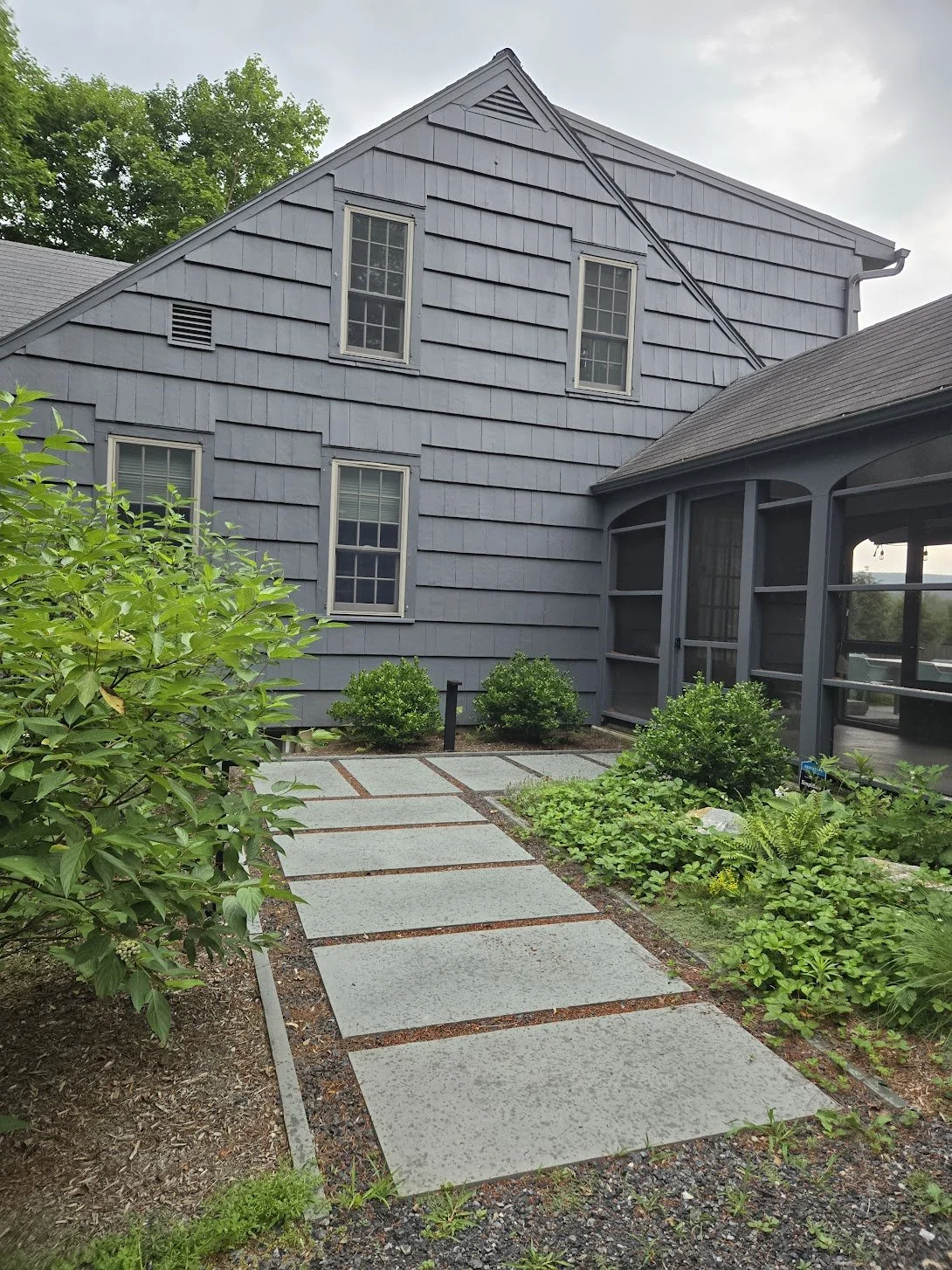entryway one year after planting