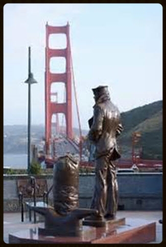 LONE SAILOR, Vista Point, North End of Golden Gate Bridge, San Francisco
