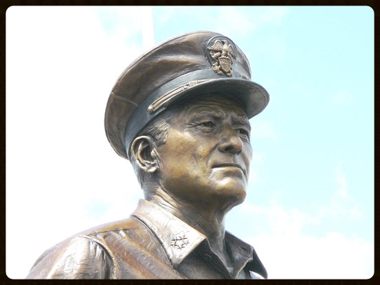 Bronze statue of FADM Chester W. Nimitz, Pearl Harbor