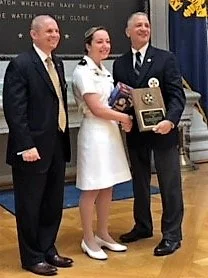 The Naval Order of the United States Junior Division History Award: Midshipman 4/c Justine A. Ransdell for her paper “Eradicating Mandatory Chapel at the Naval Academy: A Fight for Constitutional Rights”