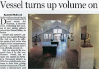 Oakland Tribune, May 2010 Quote: “A Place In-Between gathers the artist’s kinetic, mixed-media pieces depicting haunting, fragmented figures.” 