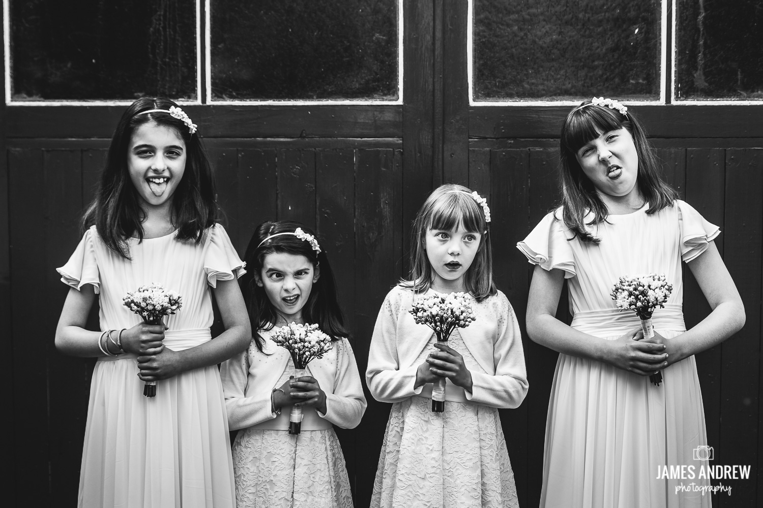 alternative bridesmaid portrait funny faces disney characters
