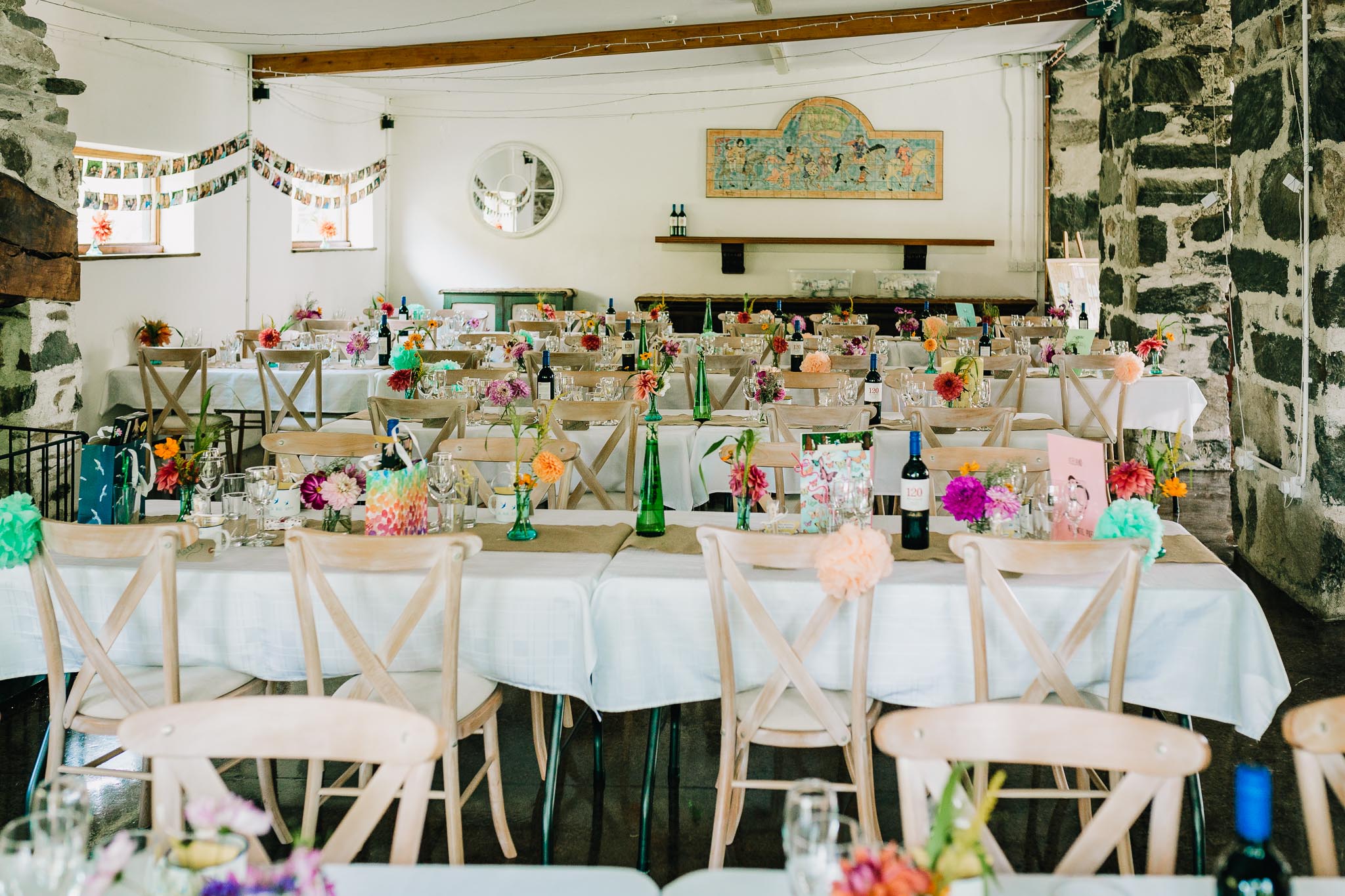 RUSTIC BARN WEDDING RECEPTION IN NORTH WALES