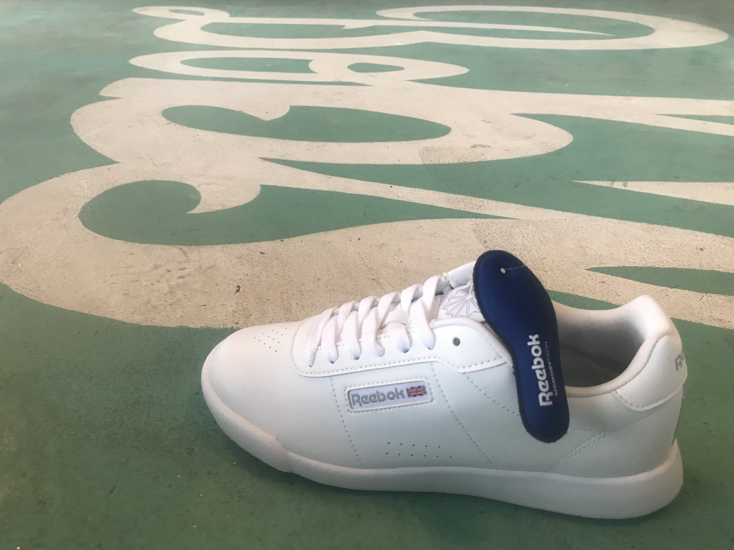 reebok princess white blue