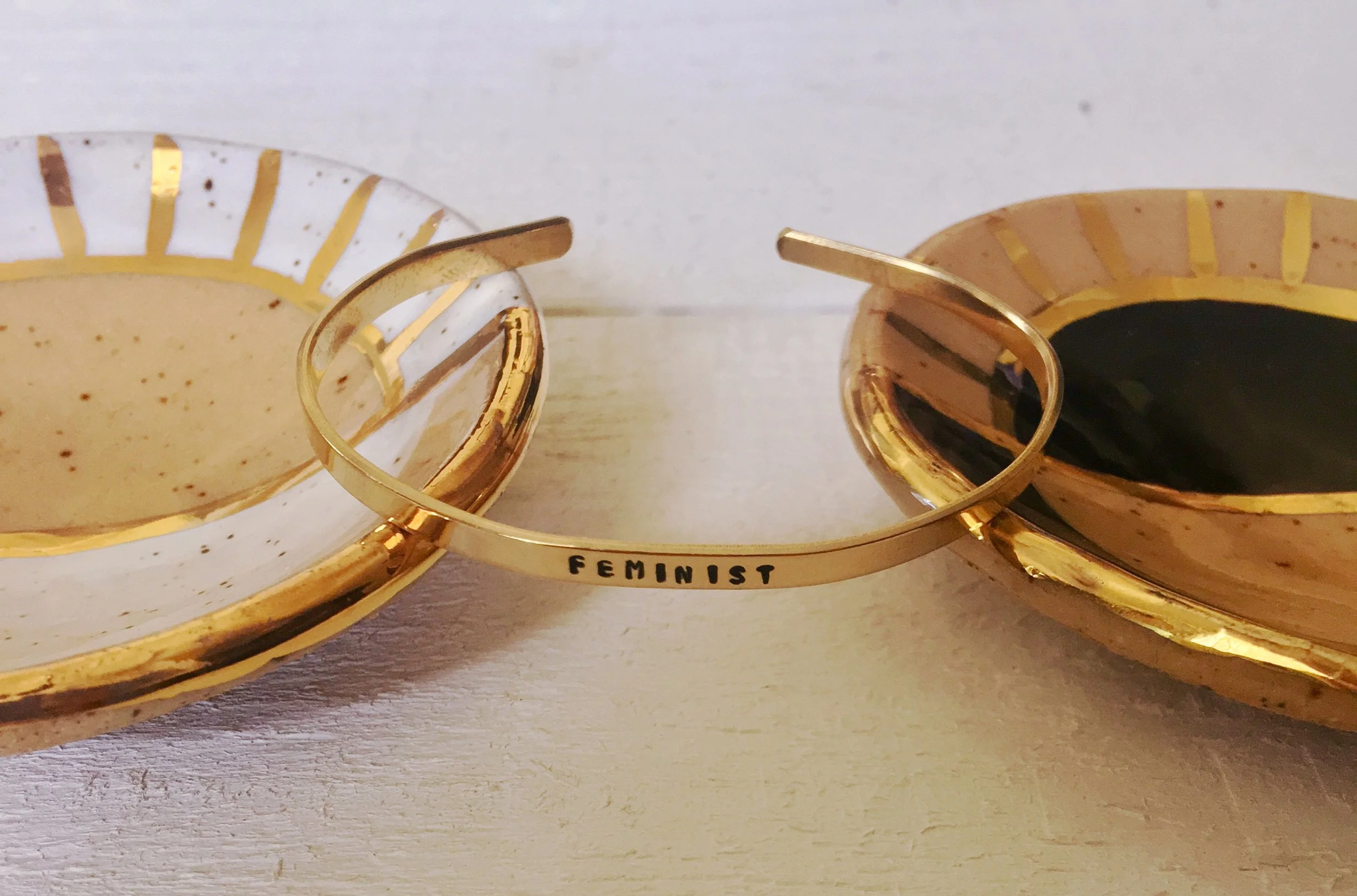 FEMINIST SKINNY CUFF BRACELET