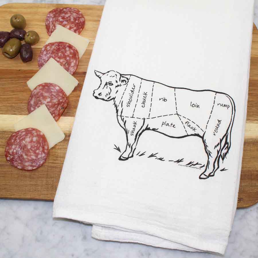 $15.99 BUTCHER CHART KITCHEN TOWEL