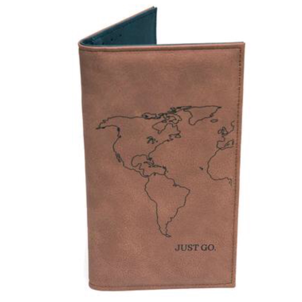 $43.99 VEGAN LEATHER PASSPORT WALLET