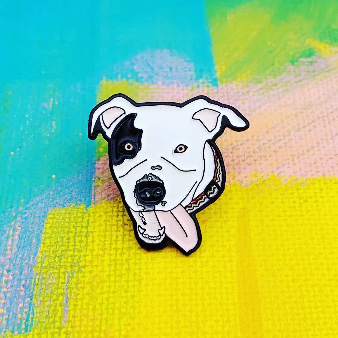 DAISY THE PIT BULL ANIMAL RESCUE PIN — Local Notables Gift