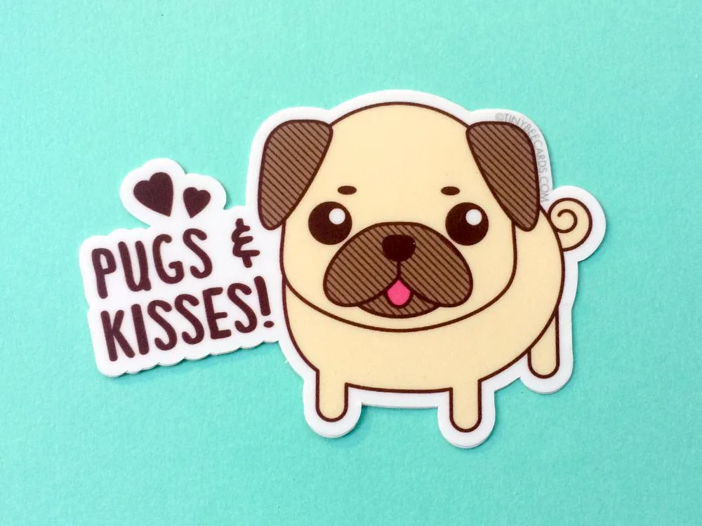 PUGS AND KISSES STICKER.jpg