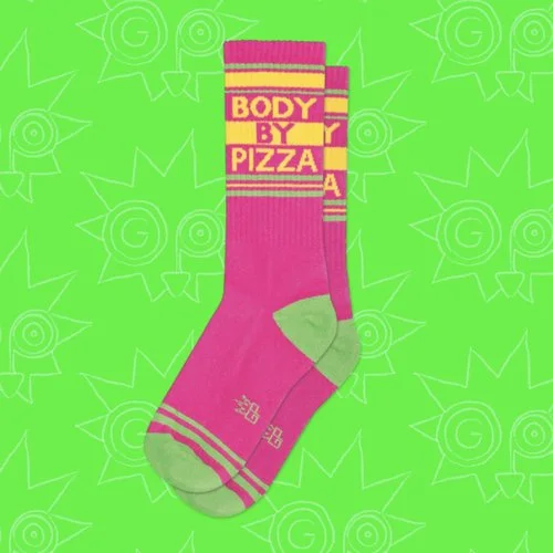 $11.99 BODY BY PIZZA SOCKS