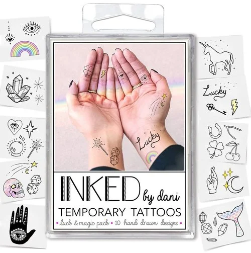 $11.99 LUCK & MAGIC TEMPORARY TATTOO PACK