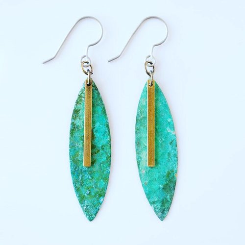 Copy of $27.99 PATINA LEAVES EARRINGS