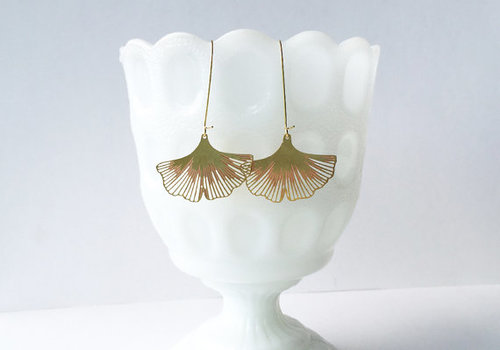 $24.99 GINKGO BILOBA EARRINGS