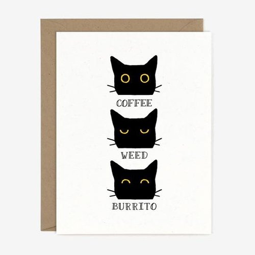 $5.99 COFFEE WEED BURRITO CAT CARD