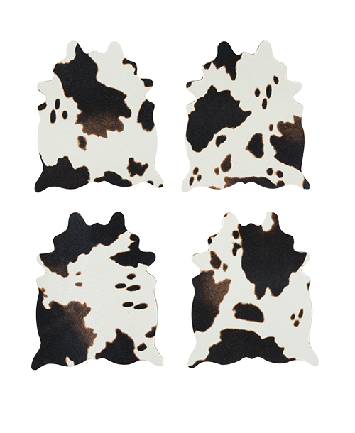 $21.99 COWHIDE COASTER SET