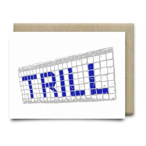 $4.99 TRILL HOUSTON BLUE TILES CARD