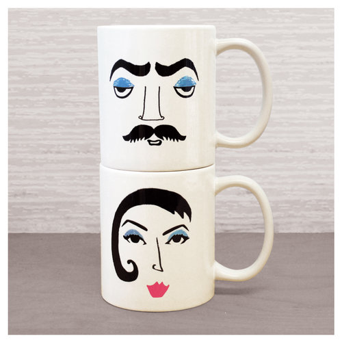 $32.99 MONSIEUR AND MADAME MUG SET