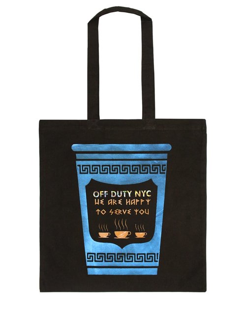 $39.99 HAPPY TO SERVE YOU GREEK COFFEE CUP TOTE BAG