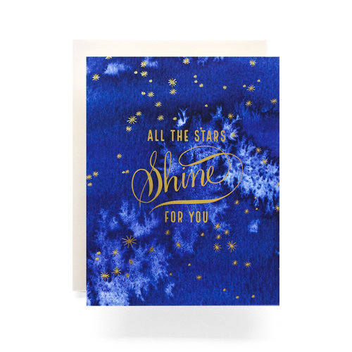 $6.99 ALL THE STARS SHINE FOR YOU GOLD FOIL CARD