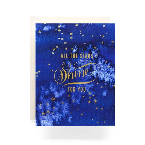 $4.99 ALL THE STARS SHINE FOR YOU GOLD FOIL CARD