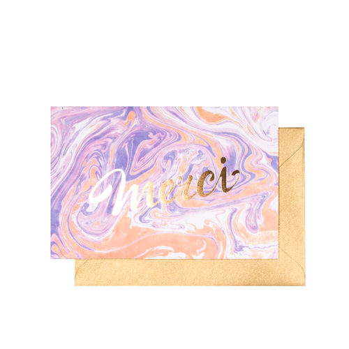 $6.99 MERCI GOLD FOIL THANK YOU CARD