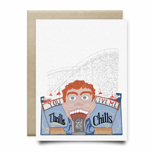 $5.99 YOU GIVE ME THRILLS &amp; CHILLS ROLLERCOASTER CARD