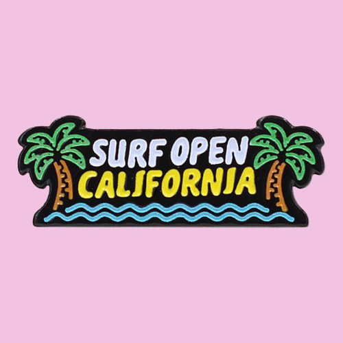 $11.99 SURF OPEN CALIFORNIA GLOW IN THE DARK PIN