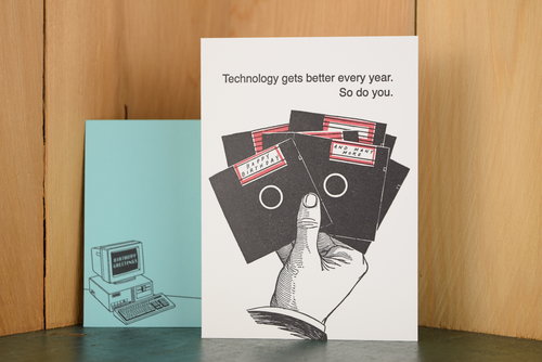 $4.99 FLOPPY DISK BIRTHDAY CARD