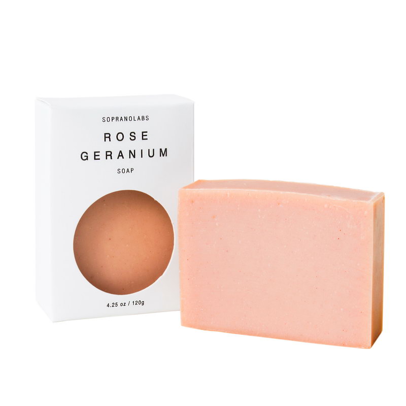 $13.99 ROSE GERANIUM VEGAN SOAP