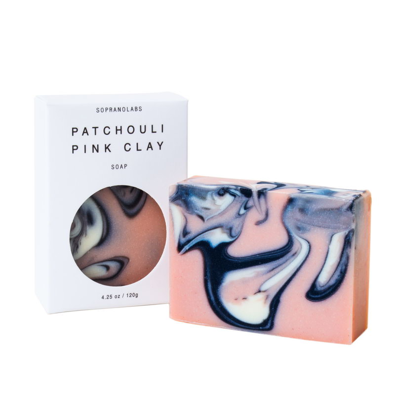 $9.99 PATCHOULI PINK CLAY VEGAN SOAP