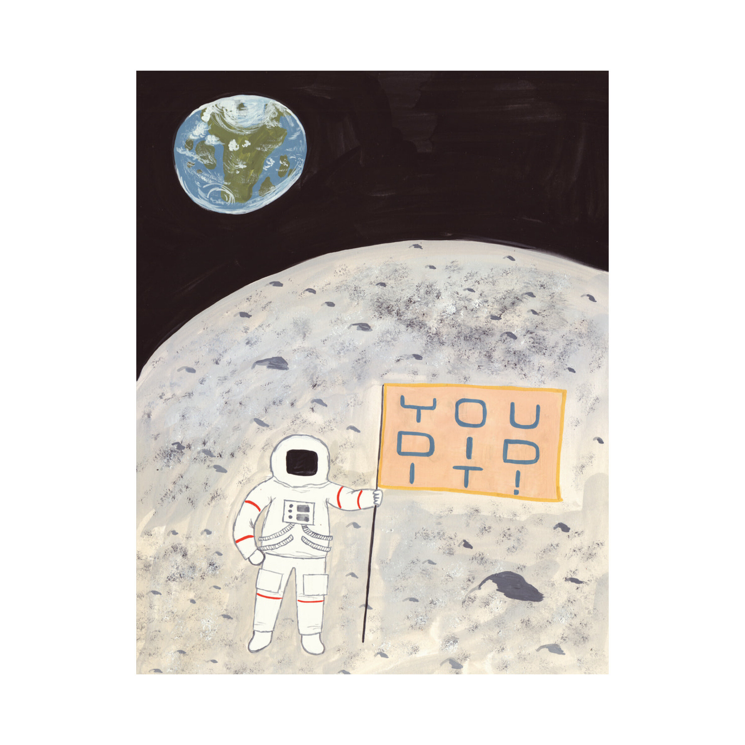 YOU DID IT ASTRONAUT GRADUATION CARD