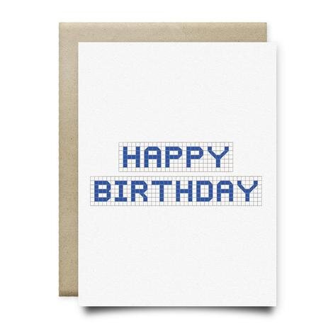 $5.99 HAPPY BIRTHDAY HOUSTON BLUE TILES CARD