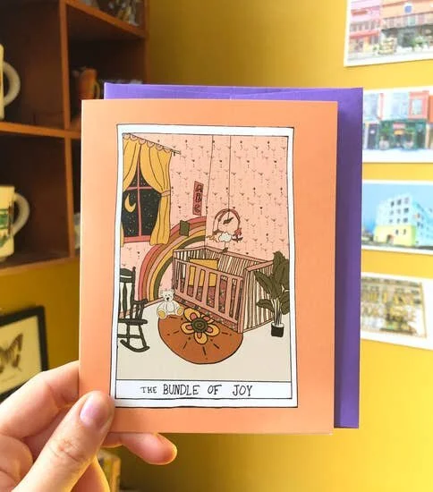 BUNDLE OF JOY BABY TAROT CARD