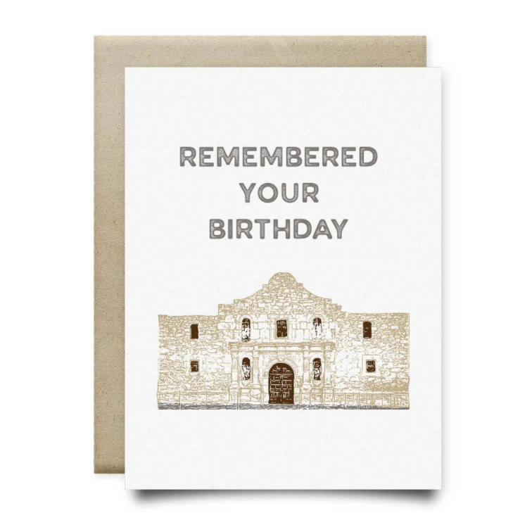 $5.99 ALAMO REMEMBERED YOUR BIRTHDAY CARD