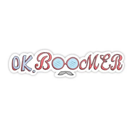OK BOOMER MUSTACHE STICKER